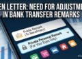 Need for adjustment in bank transfer remarks
