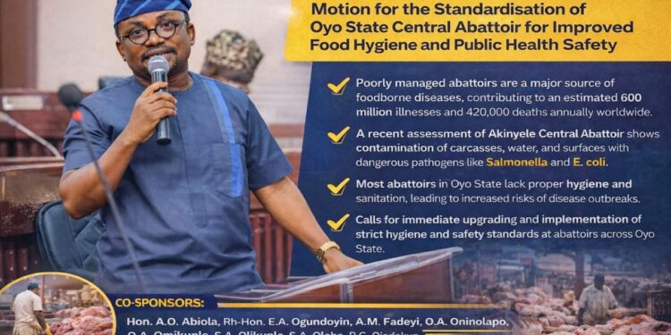 Hon. Abiodun Babalola Ph.D Moves Motion to Standardise Akinyele Central Abattoir for Improved Food Hygiene in Oyo State