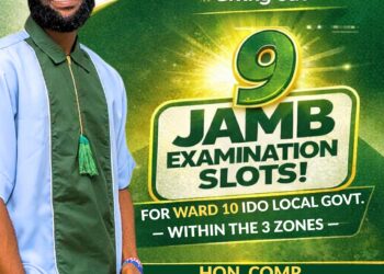 OFFICIAL ANNOUNCEMENT: 9 JAMB EXAMINATION SLOTS FOR WARD 10, IDO LOCAL GOVERNMENT