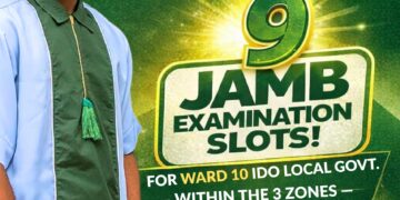 OFFICIAL ANNOUNCEMENT: 9 JAMB EXAMINATION SLOTS FOR WARD 10, IDO LOCAL GOVERNMENT