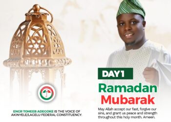 Engr. Toheeb Adegoke (ADLAT) Extends Warm Ramadan Greetings to Akinyele/Lagelu Muslim Community*