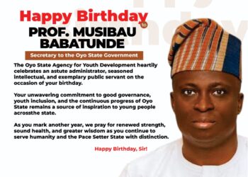 Oyo Agency for Youth Celebrates SSG, Prof. Musibau Babatunde, on Birthday