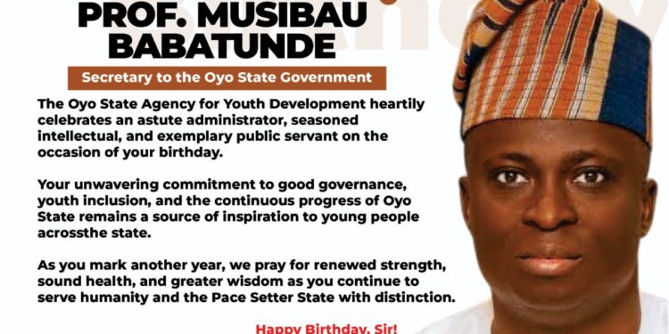 Oyo Agency for Youth Celebrates SSG, Prof. Musibau Babatunde, on Birthday