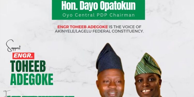*Engr. Toheeb Adegoke (ADLAT) Felicitates Hon. Dayo Opatokun, Oyo Central PDP Chairman, on His Birthday*