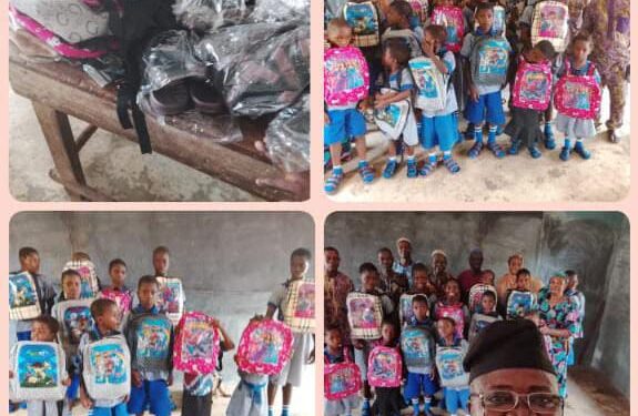 **Commodore Rasak Babalola Donates School Bags and Shoes to Baptist Primary School in Atere, Ido Local Government**