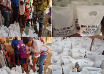 Eid el-Fitr: Hon. Babalola (Integrity) PhD Spreads Joy with Massive Food items Distribution in Ibadan North East constituency 1 for Eid el-Fitr celebration.