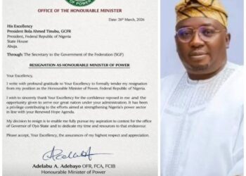 Adelabu Resigns as Nigeria’s Minister of Power to Pursue Oyo Governorship Bid …Says decision driven by need to fully commit to 2027 ambition