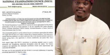 NECO Commends Gov. Makinde’s Aide, Hon. Akinsete Olakunle, For Sponsoring 250 Indigent Candidates In Ibadan South-West