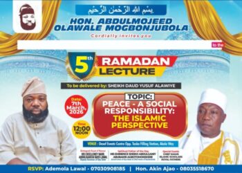 Hon. Abdulmojeed Mogbonjubola Olawale Hosts 5th Ramadan Lecture on “Peace – A Social Responsibility: The Islamic Perspective”