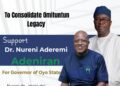 *Adeniran Declares Intention to Contest for Oyo Governorship, Pledges to Consolidate Makinde’s Legacy*