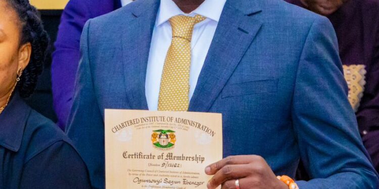 *Makinde’s Chief of Staff, Otunba Segun Ogunwuyi, Inducted as Fellow of the Chartered Institute of Administration*   