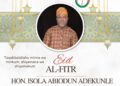 Eid Celebration: Oyo Assembly Lawmaker Babajide Congratulates Muslims, Calls for Peace, Togetherness