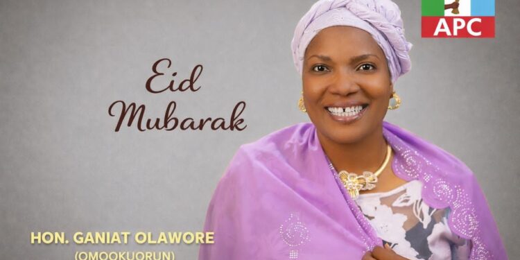 Eid El-Fitr Greetings from Hopeful Hon. Ganiat Olawore: A Message of Joy and Unity