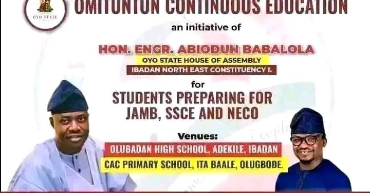 Hon. Engr. Babalola Integrity, PhD, Launches Weekly Omituntun Continuous Education Program for Students in Ibadan North East Constituency 1