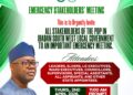 Important Update: Stakeholders of PDP Ibadan South West LG to Convene Emergency Meeting