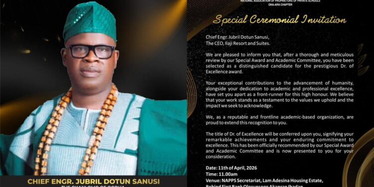 Private School Owners Set to Confer “Doctor of Excellence” Award on Jubril Dotun Sanusi