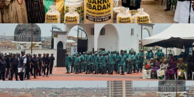 Oloye Adegoke Lauds Oba Ladoja on Inauguration of Ibadan Community Guard & Unveiling of ‘Garri Ibadan’
