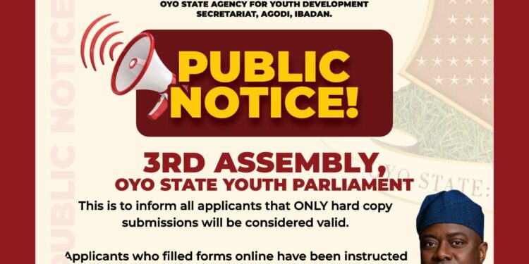 3rd Oyo Youth Parliament: Government Enforces Hardcopy Application Requirement