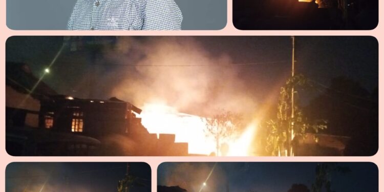 Breaking News: Fire Guts Hon. Sunday Adeleke’s Office in 110 Road, Oyo Fire Service Prevents Escalation