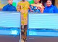 IBSWLG: Olusanya Faseha Atinuke and Olaleye Kehinde Taiwo Express Gratitude to Hon. Kehinde Akande for Freezer Donations
