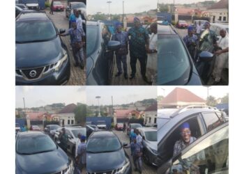 Another Act Of Generosity: Makinde’s Ally, Otunba Seye Famojuro, Gifts Entertainment Personality Tayo King Adeaga A Brand New Nissan Car