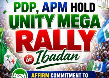 PDP, APM Hold Unity Mega Rally in Ibadan, Affirm Commitment to Democratic Coalition Process. *Says rally won’t unveil candidates