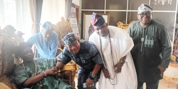 ADC Gubernatorial Candidate Adegoke Visits Olubadan