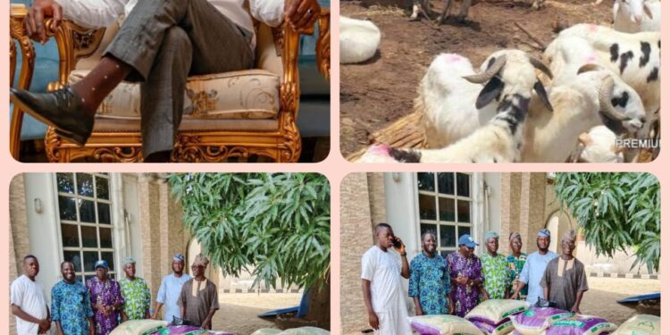 Sallah: Open Salawu Donates Cash, Food Items To Ogbomoso LGAs, Distributes Rams Across Oyo