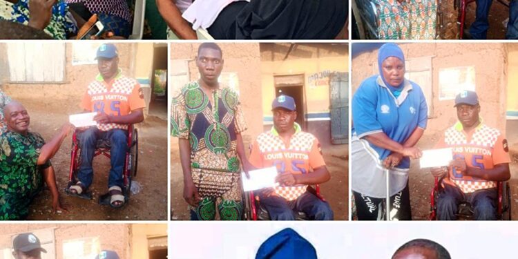 *Professor Sangodoyin Distributes Cash Support to Persons With Disabilities in Ibadan* _PWD Group Backs Bimbo Adekanbi, Pledges Massive Votes for APM_