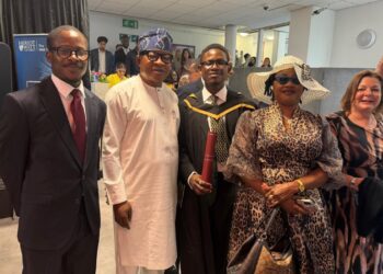 *Joy In Adegoke Family As Oyo ADC Governorship Candidate’s Son, Modupeoluwa Adegoke, Bags MSc From Scottish University*