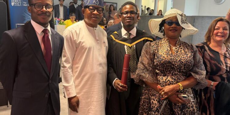 *Joy In Adegoke Family As Oyo ADC Governorship Candidate’s Son, Modupeoluwa Adegoke, Bags MSc From Scottish University*