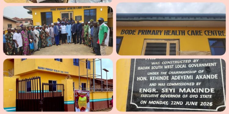 PHOTOS: Hon. Kehinde Akande Commissions Newly Constructed Akuro and Bode Primary Health Centres in Ibadan South West LG