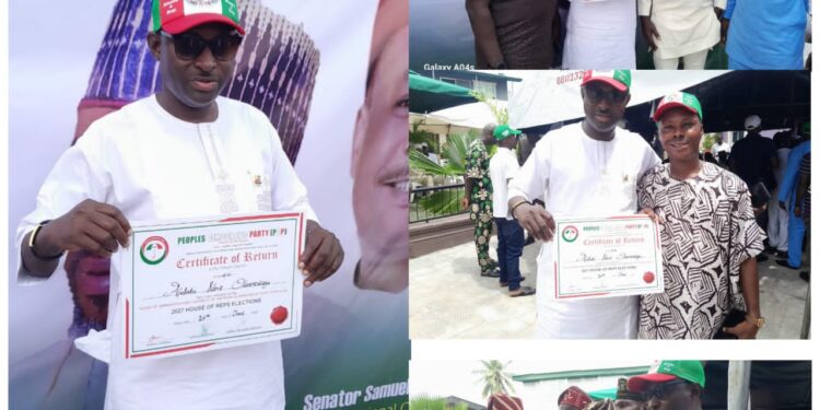 2027: Afolabi Idris ‘Aloma’ Receives PDP Certificate of Return as Oyo Federal Constituency Reps Candidate  …. pledges his loyalty to Barrister Gbolarumi Azeem as next governor of Oyo State.