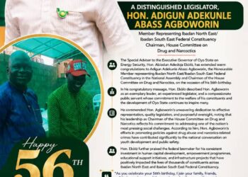 AGBOWORIN @56: HON. ABIODUN ADEDOJA EKÒLÓ CELEBRATES A DISTINGUISHED LEGISLATOR, HON. ADIGUN ADEKUNLE ABASS AGBOWORIN