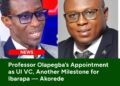 Professor Olapegba’s Appointment as UI VC, Another Milestone for Ibarapa — Akorede