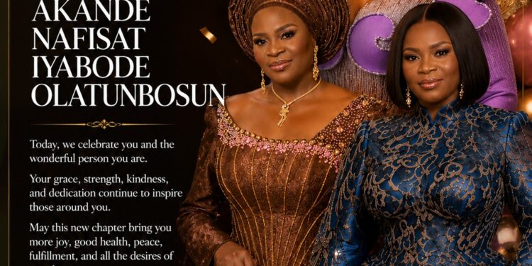 Mogaji Azeez Bashiru Akande Celebrates Senior Sister, Mrs. Nafisat Iyabode Olatunbosun, on Her Birthday