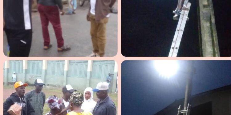 IBSWLG: Hon. Iyanda Kabiru Abayomi Lights Up Ward 09 with 20 Solar Street Lights, Declares Second-Term Councillorship Bid …praised Akande for good governance and transparent leadership.