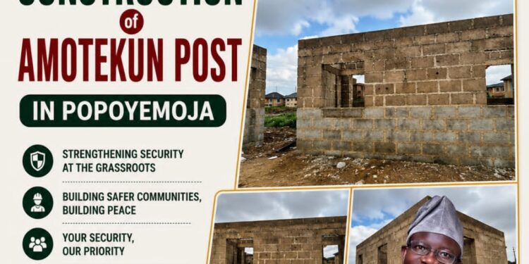 Crime Fight Intensifies in Ibadan South West as Akande Commence Construction of Amotekun New Post