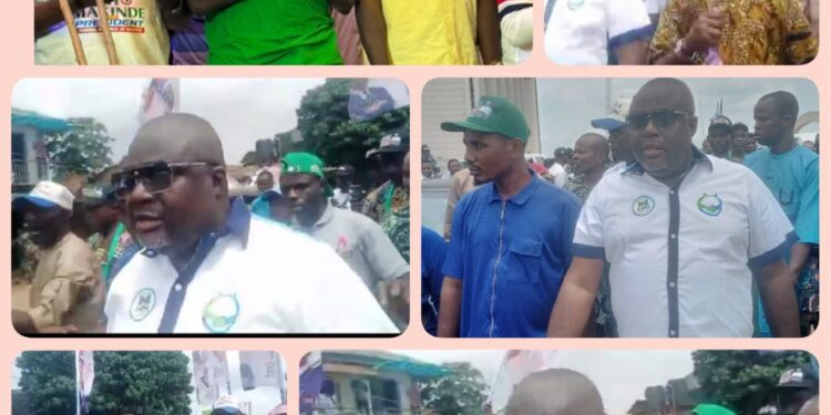 IBSELG Chairmanship Aspirant, Hon. Kazeem Adedeji Ojasowo Welcomes APM Governorship Candidate Adekanmbi with Massive Crowd in Ibadan South East