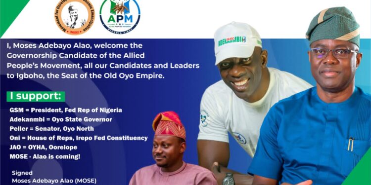 2027: Oyo State Residents’ll move forward with APM, Makinde’s Aide, Alao, Says …welcomes Gov Candidate, others to Irepo Fed Constituency