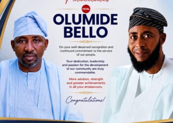Alhaji Alhaji Hassan Bello felicitates Honourable Olumide Vincent Bello on birthday
