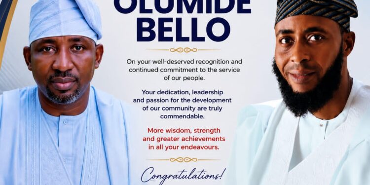 Alhaji Alhaji Hassan Bello felicitates Honourable Olumide Vincent Bello on birthday