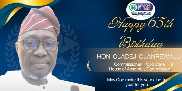 Ogbomoso North Chairmanship Aspirant, Hon. Kamar Oyetunji Yusuff (KOYCO), Celebrates Hon. Oladeji Olanrewaju @65 Birthday