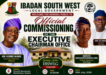 New Executive Chairman’s Office To Be Commissioned on Thursday In Ibadan South West LG