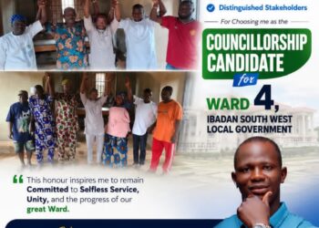 AJÉ wins IBSW ward 4, APM councilorship ticket, thanks Makinde, party leaders