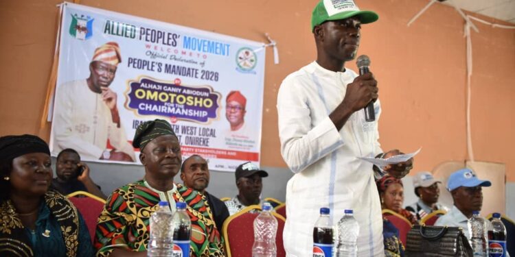 BREAKING: Hon. Ganiyu Omotosho Emerges As APM Ibadan NorthWest Local Government Chairmanship Candidate