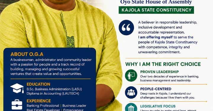 Kajola State Constituency deserves responsible, competent, and accountable representation.