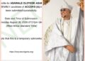 *INEC confirms Olubadan’s son, Asawale Asanike as Accord Assembly candidate for Ib’SouthEast Constituency 1*