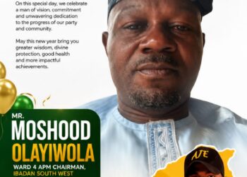 Hon. Adetunji Wareez Ajetunmobi (Ajé) Celebrates Ward 4 APM Chairman, Mr. Moshood Olayiwola, on His Birthday, Hails His Exemplary Leadership and Grassroots Commitment