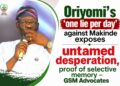 Oriyomi’s ‘one lie per day’ against Makinde exposes untamed desperation, proof of selective memory – GSM Advocates